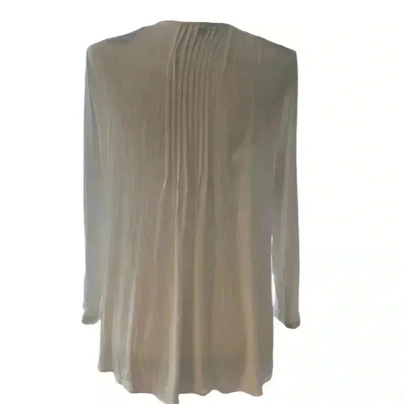 Anthropologie Daniel Rainne White Crochet Tunic Peasant Boho Top Size Large - Picture 3 of 6